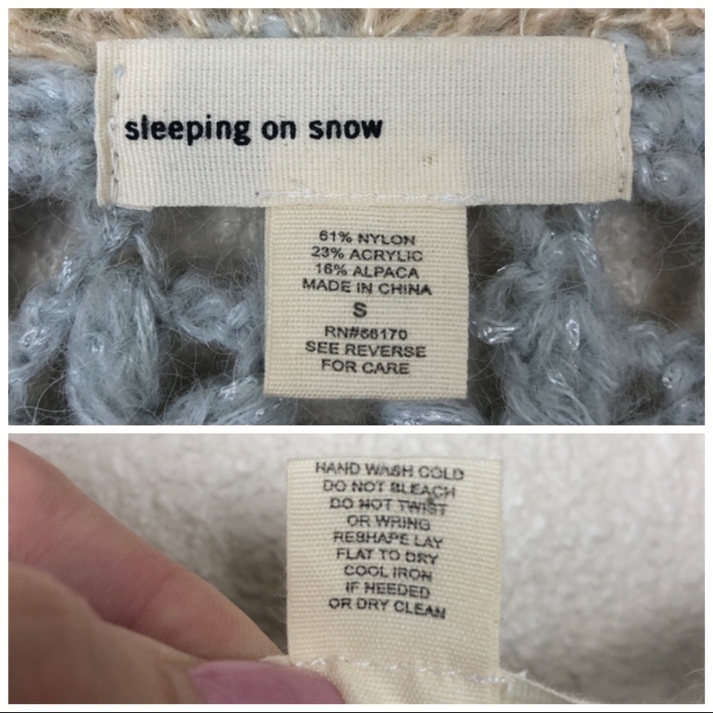 ✖️SOLD✖️•SLEEPING on SNOW• Alpaca Crochet  Sweater - Picture 8 of 8